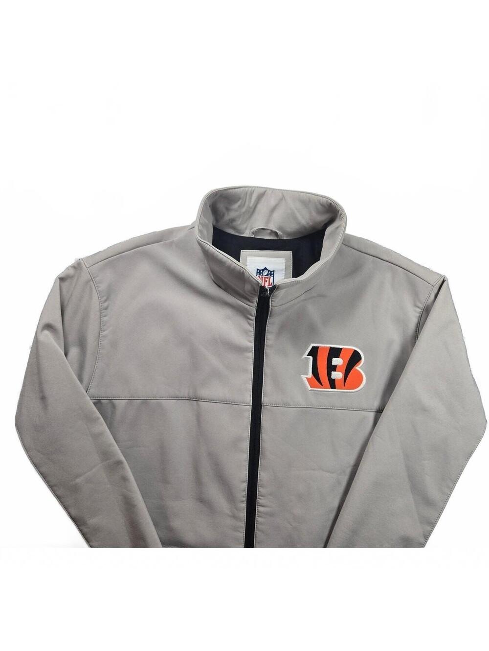 NFL Cincinnati Bengals Men's Tan Jacket with Team Logo - Very Good Condition